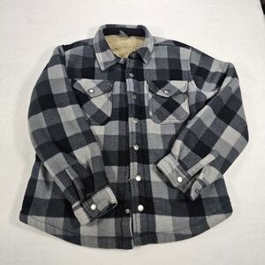 Eddie Bauer Kids 10/12 Sherpa Lined Plaid Jacket Coat